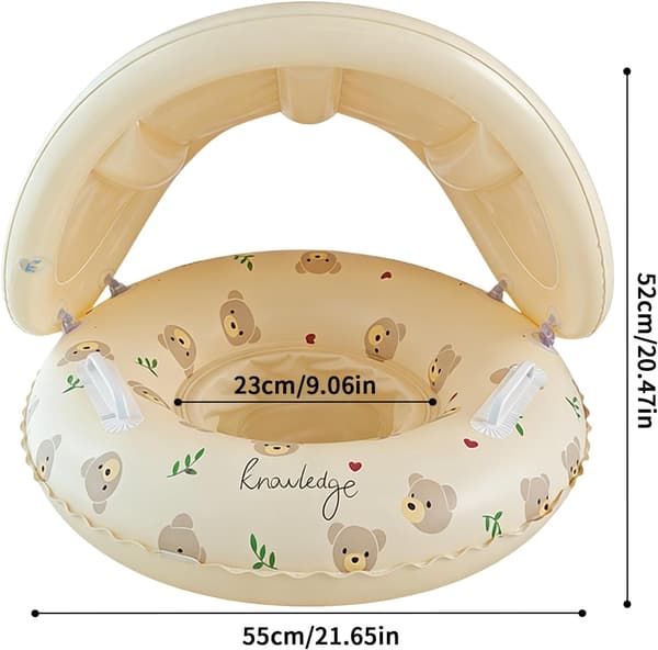 Oppblåsbar bassengflåte for barn (bjørn, 54 cm) brear