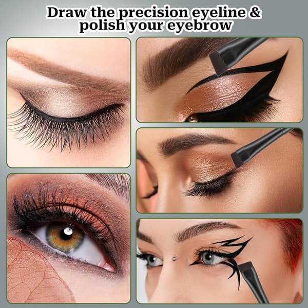 5-pack Sneda Ögonbrynsborstar Eyelinerborstar för Exakt Makeupapplicering