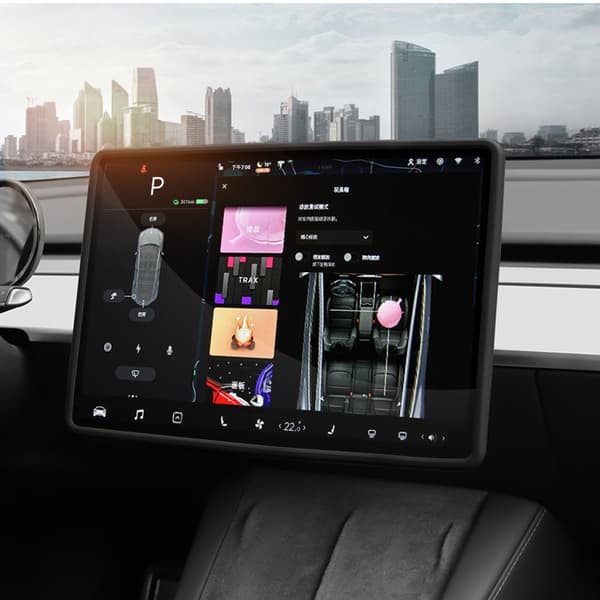 Tesla Model Y/3 skærmbeskytterramme Sort
