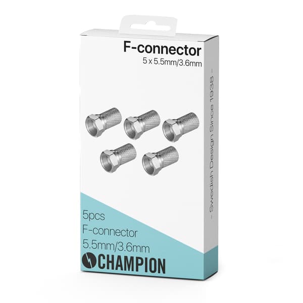 F-stik 5,5 / 3,6 mm 5-pak