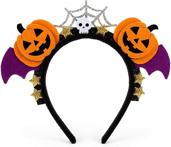 Halloween Græskar Hårbånd til Kvinder Piger, 1 Pakke (21cm*18cm)