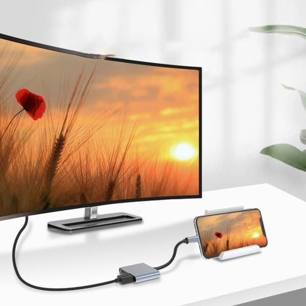 Typ-C Hub 2-i-1: Dubbel HDMI-utgång för sömlös anslutning