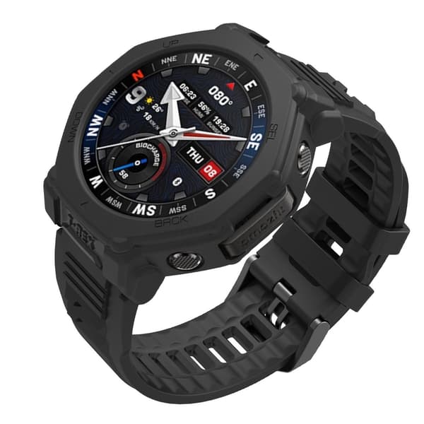 Silikonerem kompatibel med Amazfit T-Rex 3 Pro - Flere farver tilgængelige Sort Black