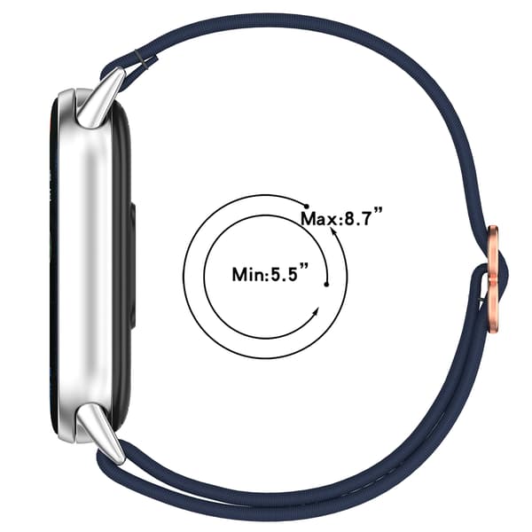 Xiaomi Mi Band 9/8/NFC Åndbar Nylon Armbånd Sort Black