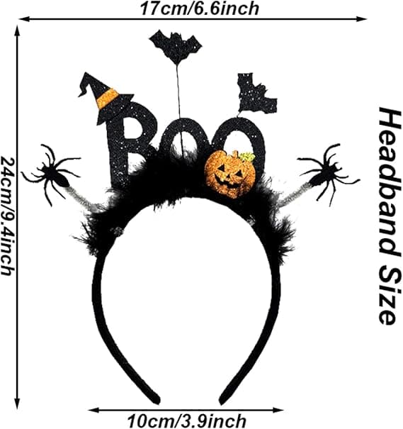 Halloween hårbøjle (græskar, 20cm*24cm) orange