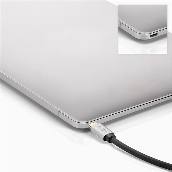 USB-C™ til HDMI™ kabel, 2 m, sort;sølv