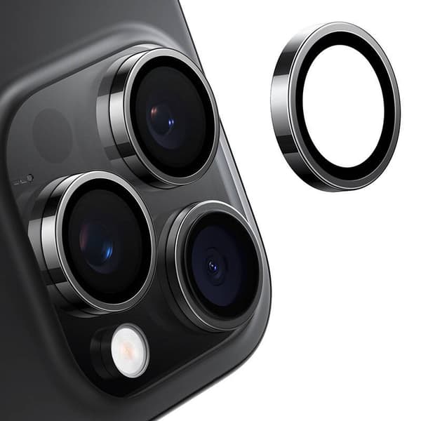 Lensguard kameraglas för iPhone 16 ProMax (svart)