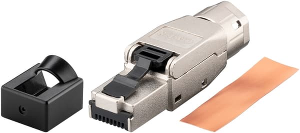 CAT 8.1, STP-skärmad RJ45-kontakt för verktygsfri montering