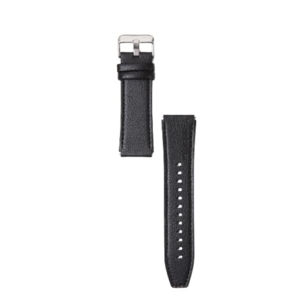 22 mm læderurrem kompatibel med Huawei GT2 Pro Smartwatch - Stilfuld erstatningsrem sort