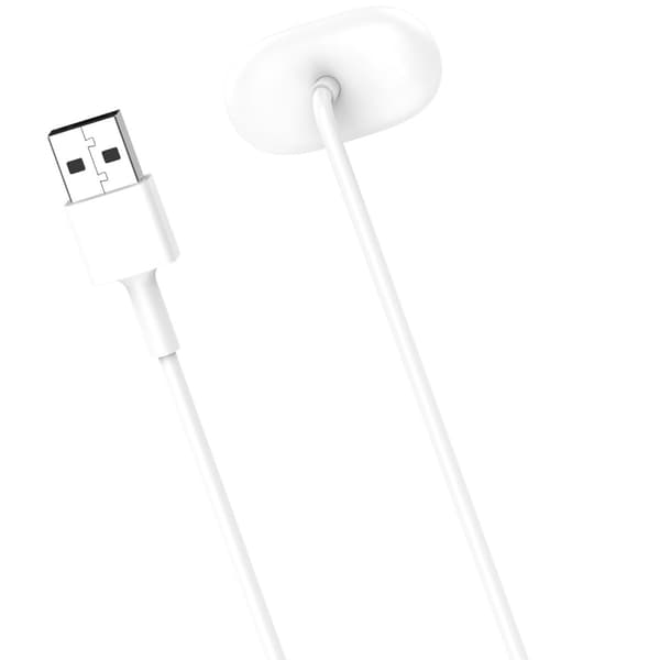 Magnetisk laddningskabel kompatibel med Google Fitbit Air - USB-A, ABS+TPE, 100cm, Snabbladdning Vit