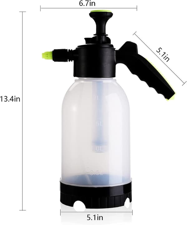Set med 2 manuella 2L trädgårdssprutor med tryckpump, mångsidiga sprutor för gräsmatta och trädgård