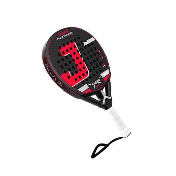 Kolfiber-racket i platt format för padel - lättvikt, hög feedback, balanserad kraft och optimerad håldesign, flerfärgad