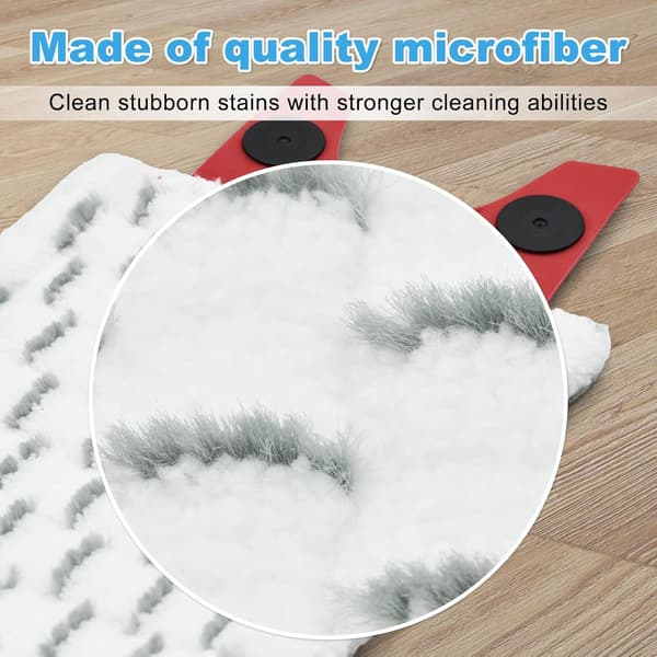 Grå mopphode-erstatning, perfekt kompatibel Vileda mopphode-erstatning i mikrofiber for 1-2 Spray (2-pakning)