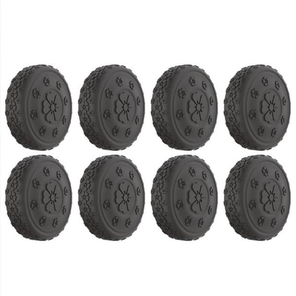8-pack hjulskydd för resväskor Svart Modell 3 Black