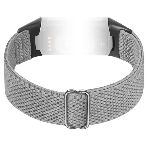Nylonranneke Fitbit Charge 5/6:lle, vaaleanharmaa LightGrey