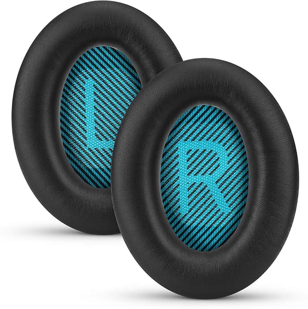 Ørepuder Bose QC35/25/15, AE2, AE 2i, AE 2w, SoundTrue, SoundLink Sort+Blå Black+Blue