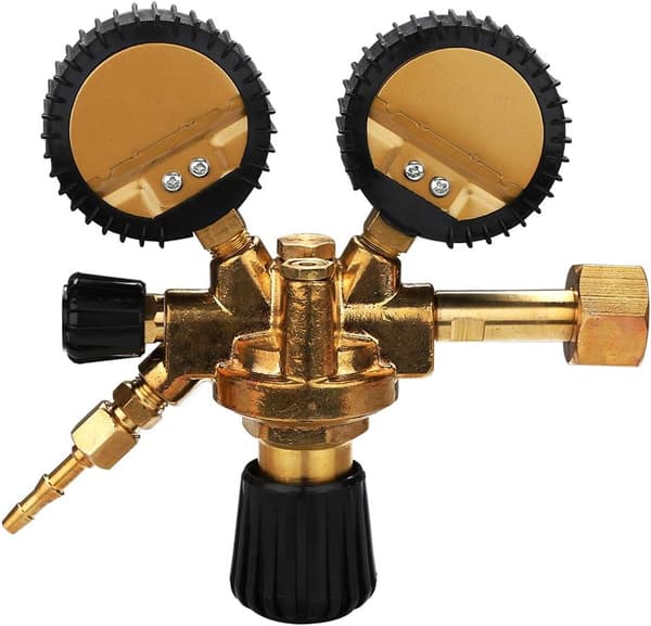 Tryckregulator, CO2 Gasflaskregulator, För återanvändbara MIG/MAG-, TIG- och TIG-flaskor, Gastrycksregulator
