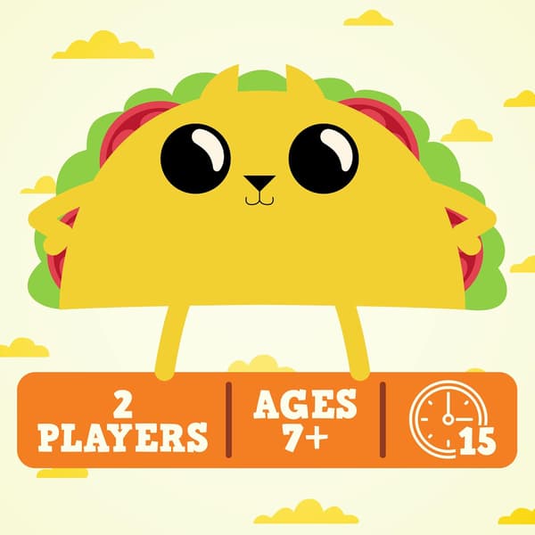 Tacocat Spelled Backwards från Exploding Kittens - 2 spelare - Ålder 7+ - 15 minuters speltid - Smart familjespel