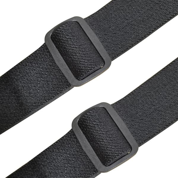 Elastiske seler til voksne med 3 clips og plastkroge - Komfortable og justerbare sorte