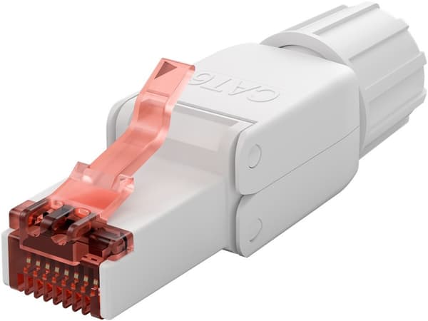 CAT 6 uskærmet RJ45-stik UTP, til værktøjsfri montering