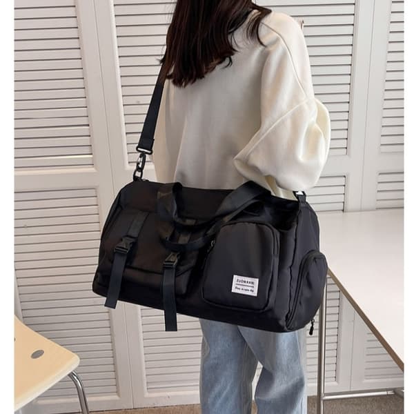 Koffert med skolomme Svart Black