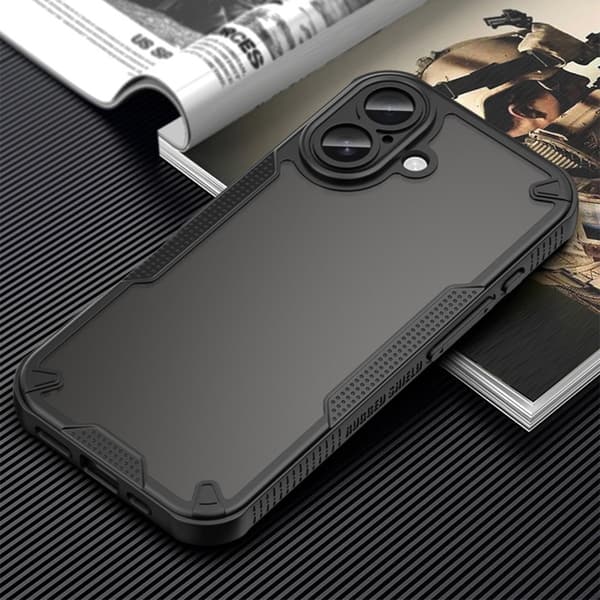 Svart heltäckande skyddande telefonfodral kompatibelt med iPhone 17 Pro - Anti-rep, Stötsäkert