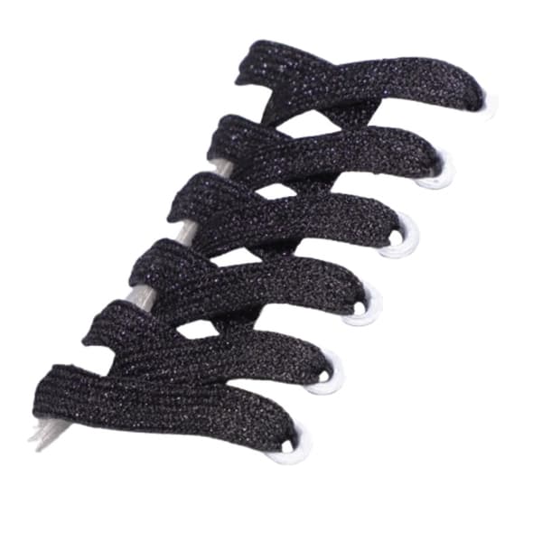 Kiiltävät nauhat - 140 cm (1 pari) Musta Black