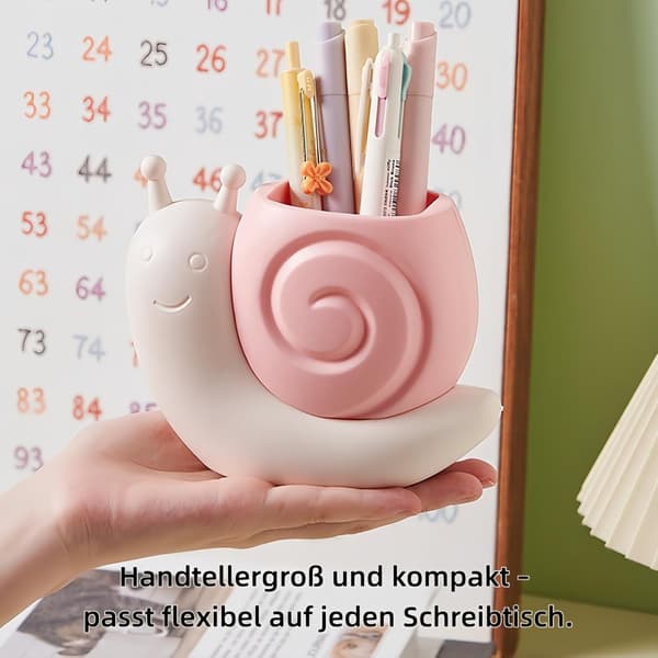 Blyantholder Snegl Multifunksjonell Organiserer for Penner, Sminkekoster, Kosmetikk, Kontor, Bad (Rosa) pink