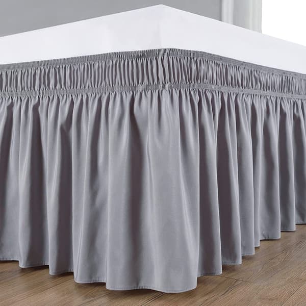 Dobbeltsengs himmelseng - 150 x 200 cm - Blød børstet polyester mikrofiber sengehimmel, 40 cm drop - Grå