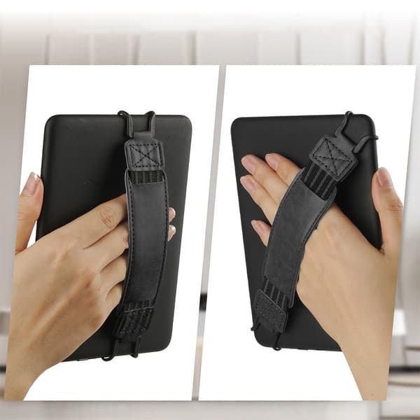 Universal 9-11 tommer E-læser/tablet håndremsholder - Kompatibel med Kindle/iPad/Kobo Sort Black