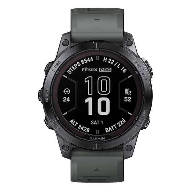 Stilfuld hurtigmontering til Garmin Fenix 7X Pro Sort+Grøn Black+Green