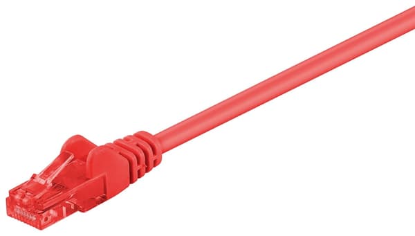 CAT 6 patchkabel, U/UTP, rød