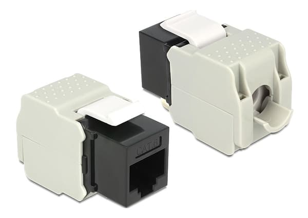 Keystone-modul RJ45-uttag > LSA Cat.6 UTP svart