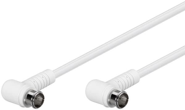 Vinklet SAT-antennekabel (80 dB), dobbelt skjermet