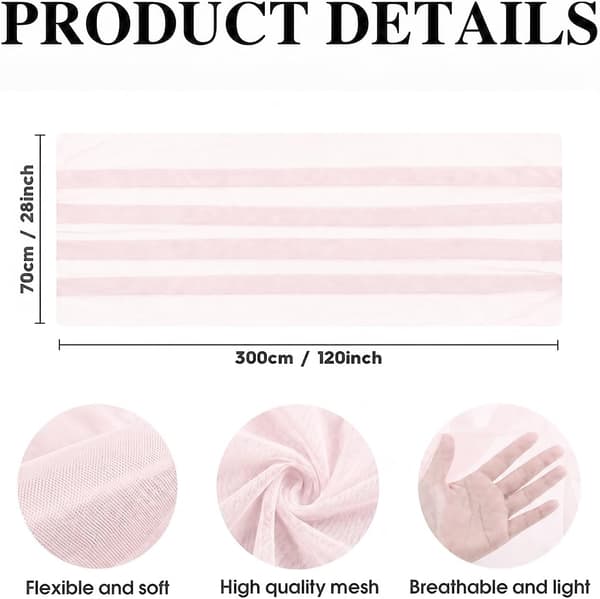 Blushing Pink Boho Cheesecloth Gauze bordslöpare 70 x 300 cm pink