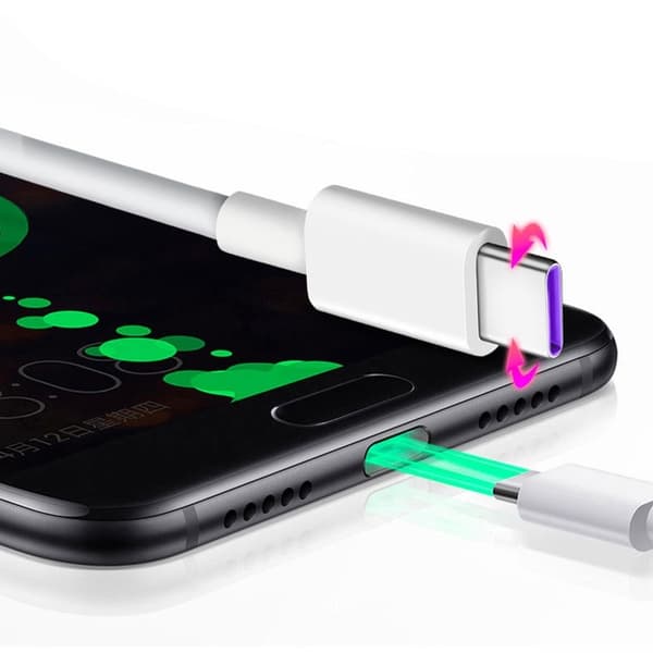 5A USB Type-C Hurtigopladningskabel, TPE-ledning kompatibel med Huawei, Samsung, APPLE 2m
