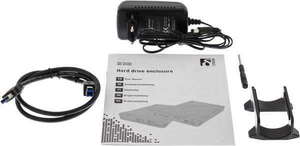 Eksternt kabinet til 1x 3,5\" SATA harddisk, USB 5Gb/s, sort