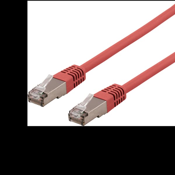 S/FTP Cat6 patchkabel 0,5m 250MHz Deltacertifierad LSZH röd