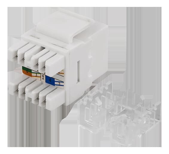 UTP CAT6 Keystone-kontakt, 180 grader, \"verktøyfri\"