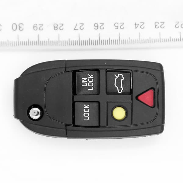 Bilnøkkeldeksel til Volvo 5 knapper svart