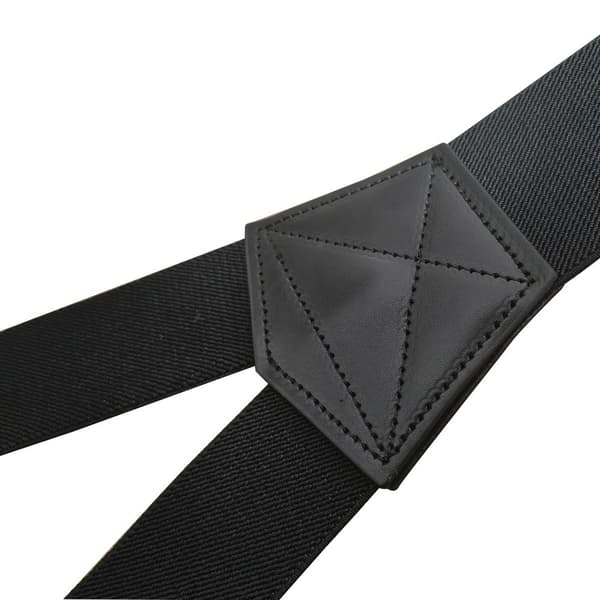 Elastiske seler til voksne med 3 clips og plastkroge - Komfortable og justerbare sorte