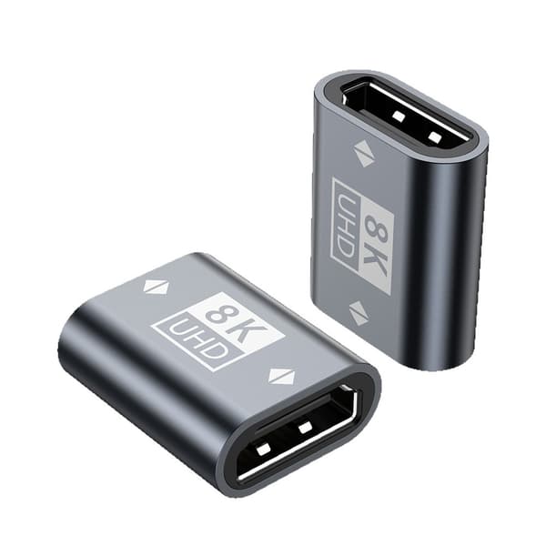 8K HDMI 2.1 hun til hun adapter - HDMI forlænger kobling grå