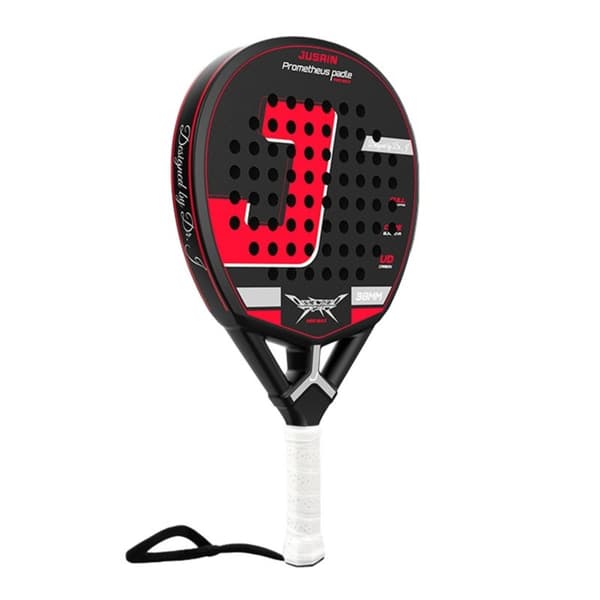 Kolfiber-racket i platt format för padel - lättvikt, hög feedback, balanserad kraft och optimerad håldesign, flerfärgad