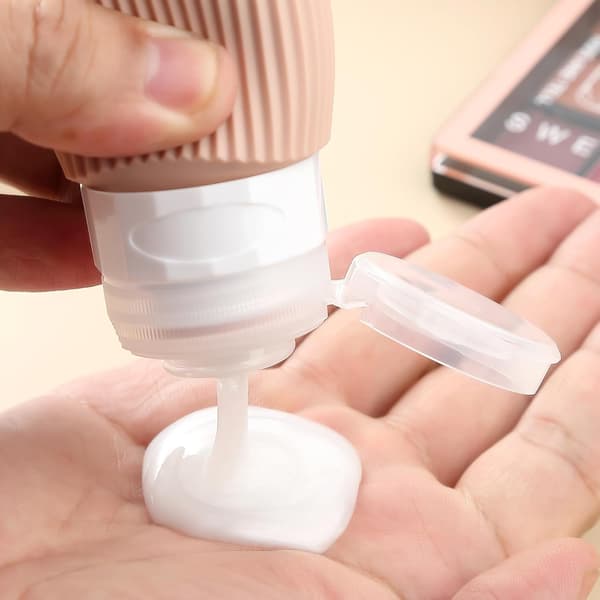 Reiseflasker for toalettsaker, 60 ml silikonreiseflasker (sett med 4)
