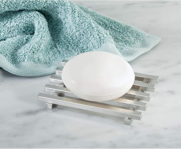 Såpeskål/Holder, Gitterdesign, Laget av rustfritt stål, Børstet rustfritt stål