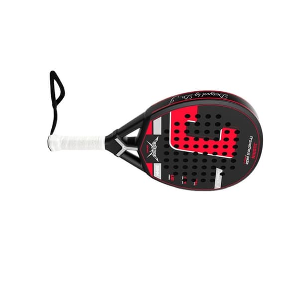 Kolfiber-racket i platt format för padel - lättvikt, hög feedback, balanserad kraft och optimerad håldesign, flerfärgad