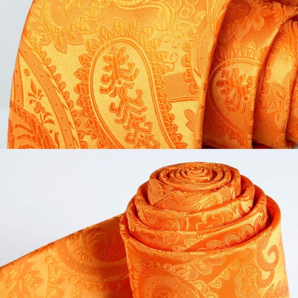 Enfärgad Paisley-slips för män Näsduk Handvävd Klassisk Blommig Herrslips & Näsduksset Bröllop