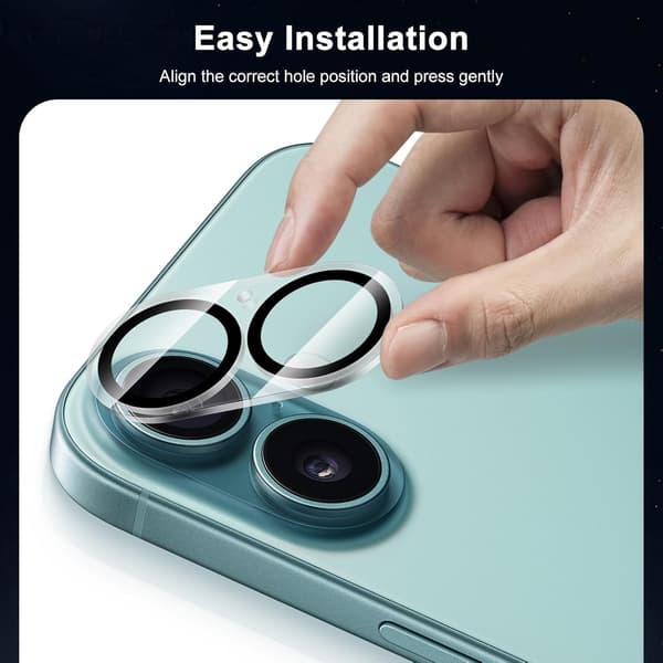 Kamerabeskyttelse (3-pakning) Kompatibel med iPhone 16 6.1\" vs iPhone 16 Plus 6.7\" Kameralinsebeskyttelse