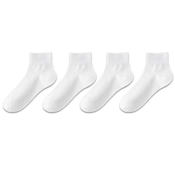 Saumattomat piilosukat - 4 paria valkoinen White