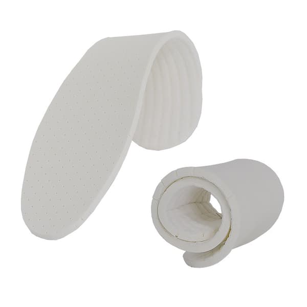 Et par hvite Gingham Terry Latex innleggssåler Hvit 37/38: 24,5x8 cm Hvit